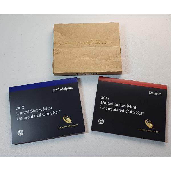 *LOW MINTAGE YEAR* 2012 P&D U.S. Mint Uncirculated 28-Coin Set - Original Packaging & CoA