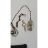 Image 17 : Silver Locle Swiss Pocket Watch With Hunter Case, Chain, Money Clip & Key - Weight: 117.7g