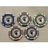 Image 1 : Rare Big Ten Michigan State Spartans - Clay Poker Chip Set - Mint Condition - Complete Set 5 Chips