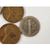 Image 4 : Lot of Assorted United States Coins Featuring Mercury Dime, Steel & Wheat Pennies ~ FV: $0.16