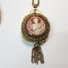 Image 3 : Gold-Tone Cameo Jewelry: Large Pin Brooch & Lucerne Swiss-Made Pendant Watch 