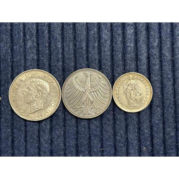 Three Foreign Silver Coins Total Silver Weight = 0.6593oz