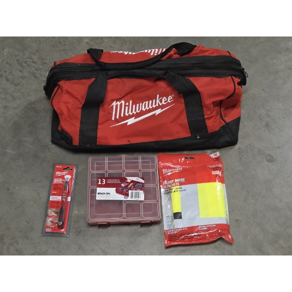 Brand New! Milwaukee Voltage Detector, XL Vest And 22'' Tote/Tool Bag