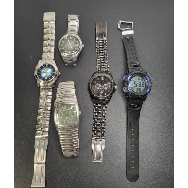 Mens Watch Group Including Joe Boxer, Timex, Water Resistant Digital & More