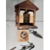 Image 4 : Vintage Collectible Wooden Cuckoo Clock - Birds and Leaves Wood Carved Design