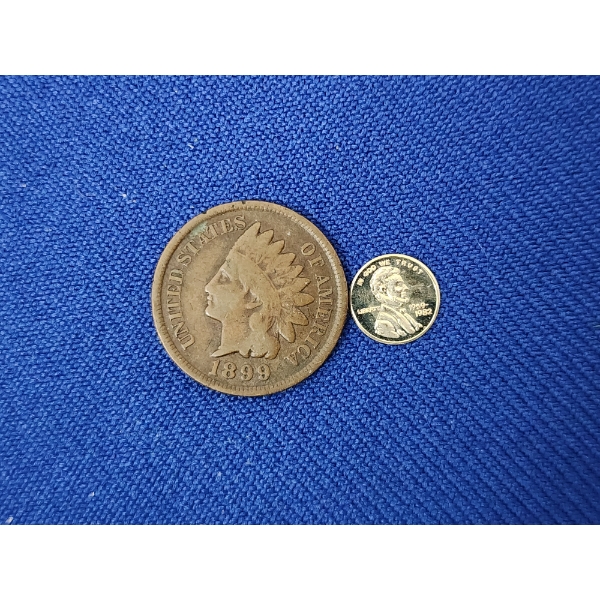 1899 Indian Head Cent & Small Commemorative 1959-1982 Lincoln Cent