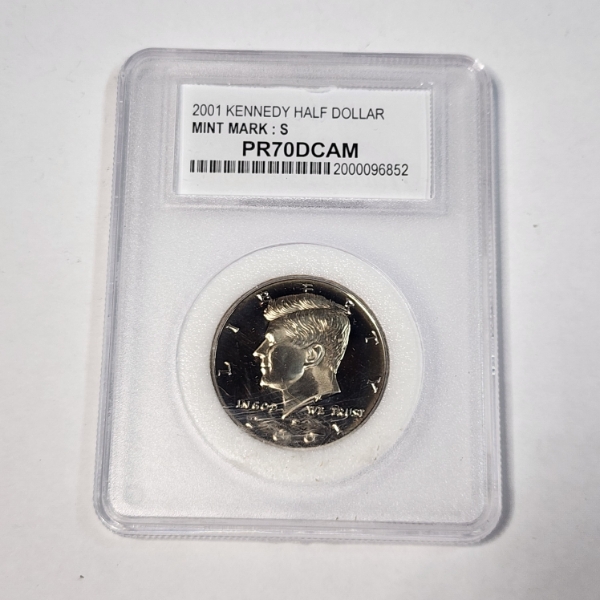 2001-S Kennedy Half Dollar Graded by PCC PR70 DCAM
