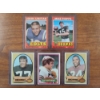 Image 1 : Lot of Five Different 1970, 1971 & 1980 Football Trading Cards - Mostly NM