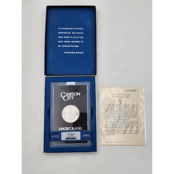 Uncirculated 1883 Carson City Morgan Silver Dollar - GSA Hoard Graded by NGC MS 65 