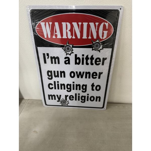 Gun Owner 12" X 18" Metal Sign - New In Package