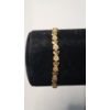 Image 1 : 14K Yellow/Rose Gold Floral 7.5" Bracelet - Weight: 7.2g