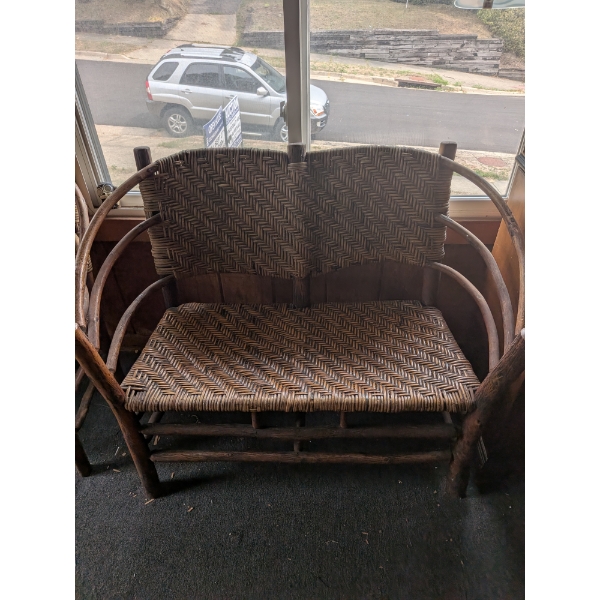 Charming Wicker Set Featuring Two 23"x3ft Chairs & 44"x3ft Loveseat