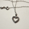 Image 3 : Beautiful Sterling Silver Heart Pendant Necklace - 18" - Total Weight: 1.7g