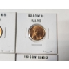 Image 3 : 6 - Assorted United States Wheat Cents in Holders Including Steel Cents, BU, Full Red