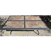 Image 2 : Stone and Metal Outdoor Table - No Chairs Included - 71x40x29