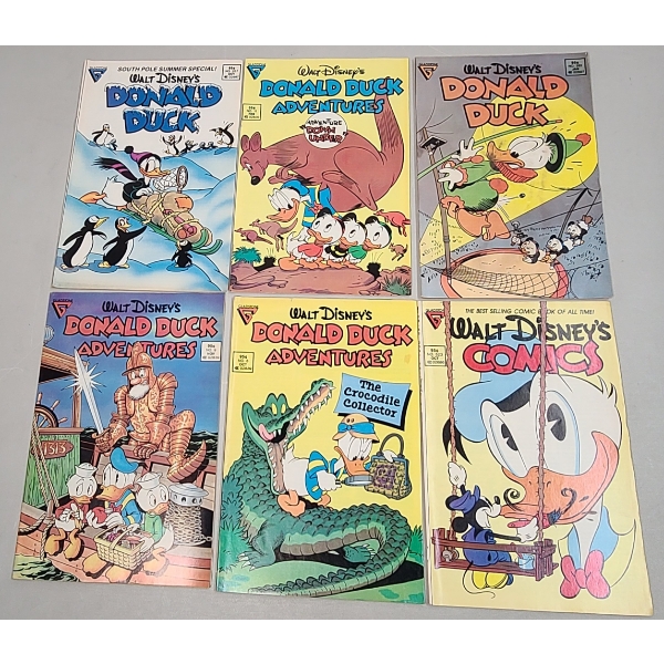 (6) 1980's Gladstone Walt Disney's Donald Duck Comic Books 