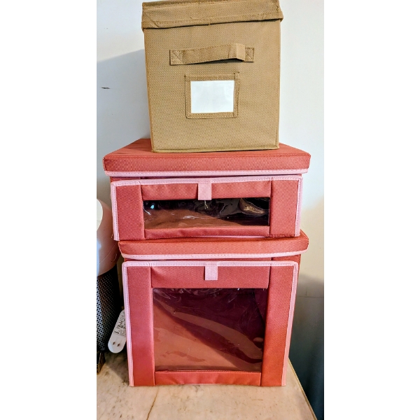 3 Storage Cubes, Neck Massager, New Bug Zapper 