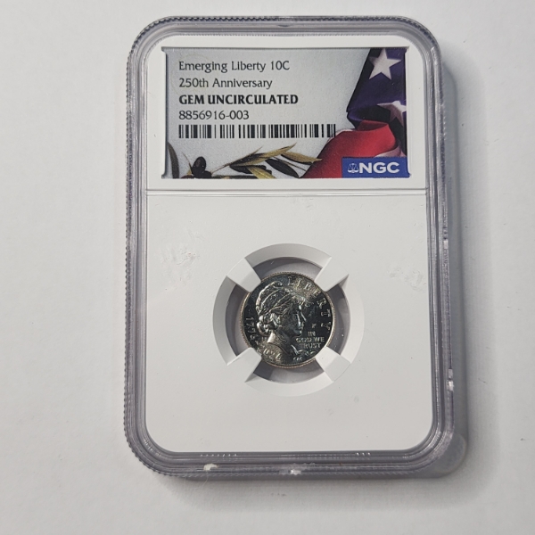 NGC GEM Uncirculated 1776-2026 Emerging Liberty Dime 250th Anniversary