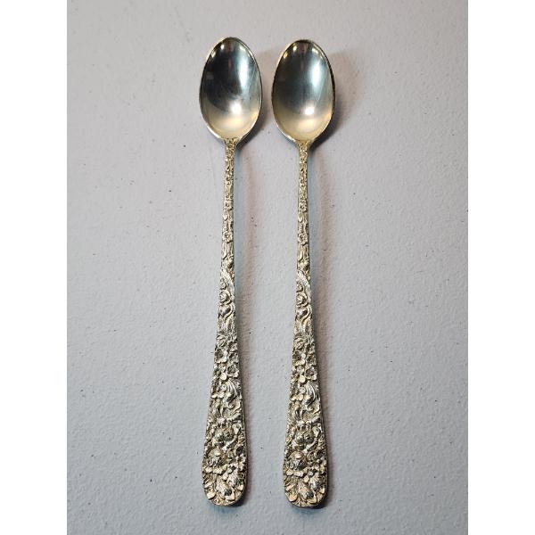 Stieff "Rose" Pattern Sterling Silver Teaspoons TW: ~75.0g - See Description