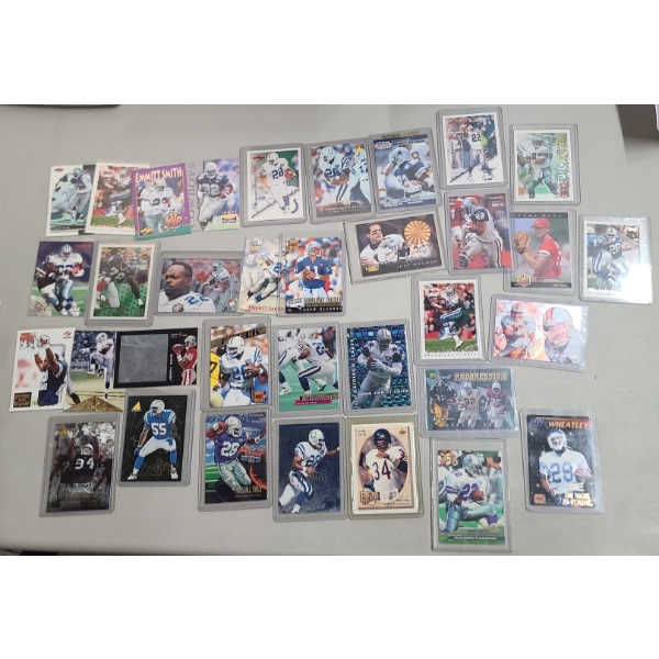 Collection Of Assorted 90's Sports Trading Cards Topps, Fleer, Pinnacle, Upper Deck -Mainly Football