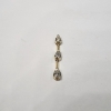 Image 1 : 14K Gold Pendant with 3 Diamonds - Total Weight: 0.8g