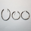 Image 1 : 14K White Gold Earrings: Pair w/ One Broken, One Loose - TW: 2.8g