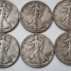 Image 3 : Six Assorted Years United States 90% Silver Walking Liberty Half Dollars - Face Value: $3.00