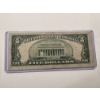 Image 2 : 1953 United States Lincoln $5.00 Red Seal Bill - Great Note In Protective Holder