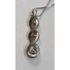 Image 5 : Kay Jewelers Sterling Silver Diamond Chip Twist Pendant On 16" Necklace - Weight: 4.4g