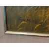 Image 3 : Excellent Vintage Oil On Canvase Framed Nicely - Young Boy Fishing Sgnd Gilmore 42 x 30 Nice!
