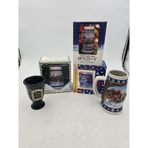 Lot of (5) Assorted Steins and Renaissance Goblet