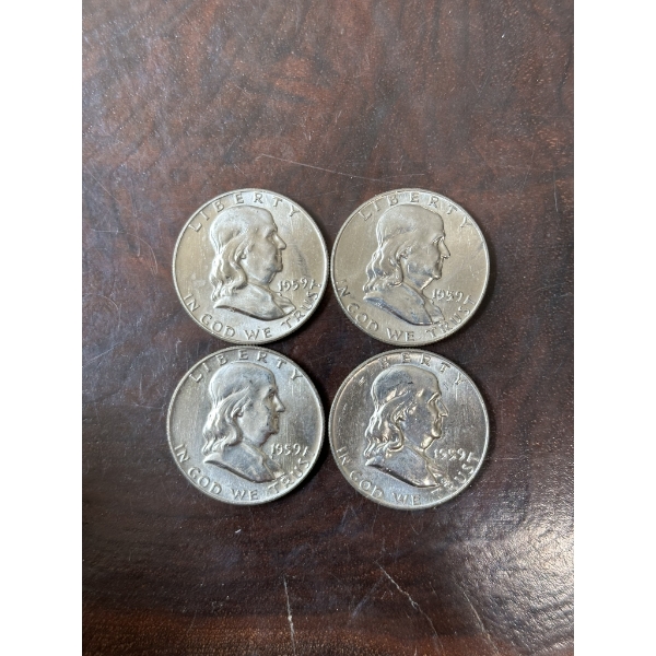1959-D Brilliant Uncirculated Franklin Half Dollars - $2.00 Face Value