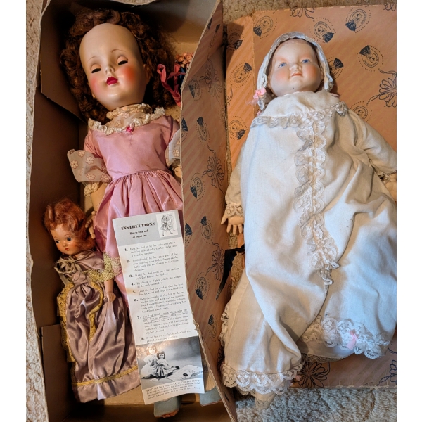 3 Beautiful Porcelain Dolls