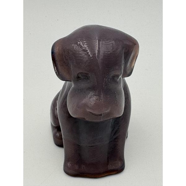 Adorable Degenhart Vintage Glass Dog Figurine -Orchid
