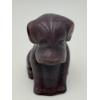 Image 1 : Adorable Degenhart Vintage Glass Dog Figurine -Orchid