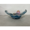 Image 1 : Hand Blown Original Blue Glass Bowl filled with an Eclectic Collection of Attractive Jewelry