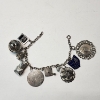 Image 8 : Sterling Silver & Silver-Tone Charm Bracelet: Assorted Charms, Some Sterling - See Photos TW: 39.0g