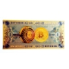 Image 1 : ONE "BITCOIN" Gold Foil Note - 24k (.999) Gold Foil They weigh approximately 3 - 4 grams