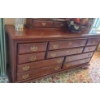 Image 3 : Excellent Cherry Finish Ladies Dresser & Mirror As Shown -Incl's Additional 3 Drawer Counter Top Cab