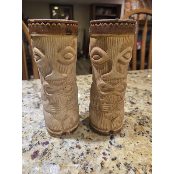 Stamped Paul Marshall Peanut Totem Design Mugs 