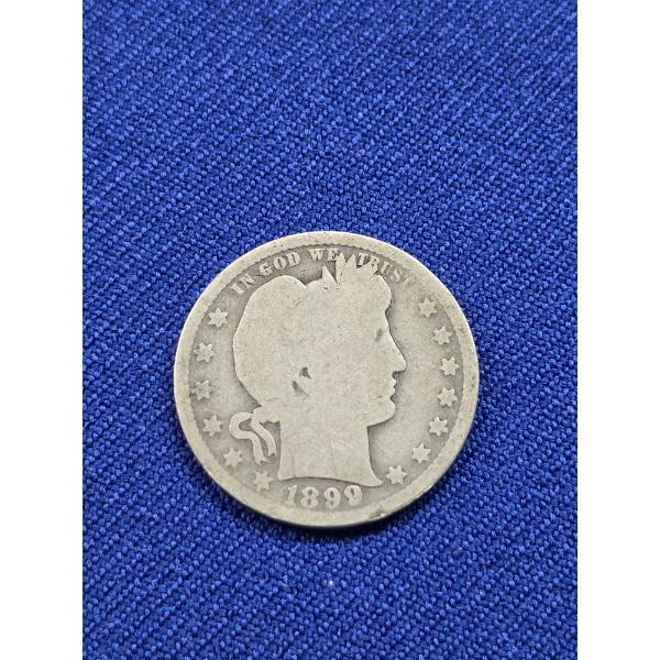 1899- O Barber Silver Quarter