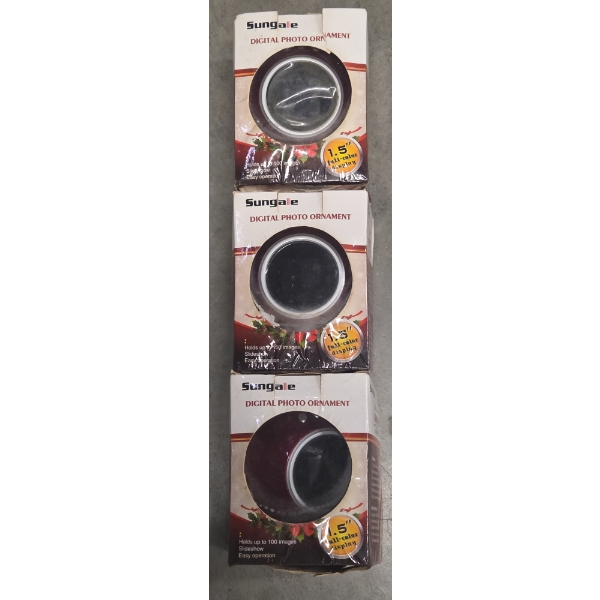 New! Three Digital Photo Ornaments