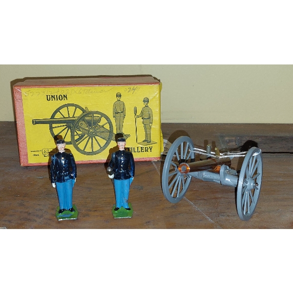 Antique Civil War Soldier Toys - Union Pcs In Original Box - RARE Survivor