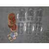 Image 1 : Six Heavy Glass Mugs And Label Collection