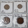Image 2 : Two Binder Pages Filled with Assorted World Coins: Great Britain & British Caribbean Territories