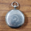 Image 3 : Antique Late 1800's Sterling  Silver Railroad Pocket Watch ~ Total Weight 105 Grams