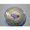 Image 2 : Limited Edition Ten Dollar Games Token From Sam's Town Casino ft. Colorized 1970's Muscle Car