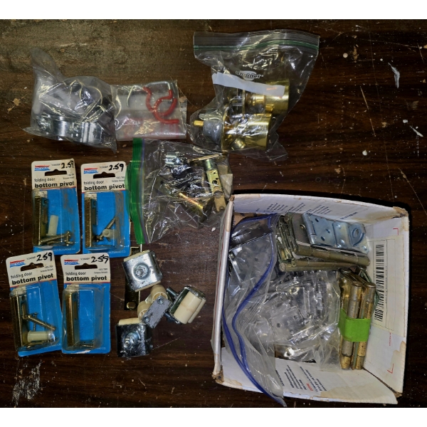 Assorted Hinges, Door Handles and More