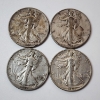 Image 1 : Four Assorted Years United States 90% Silver Walking Liberty Half Dollars - Face Value: $2.00