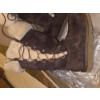 Image 2 : New!! Ugg Australia Chocolate Brown Lace Up Winter Leather & Sheepskin Size 6 Boots